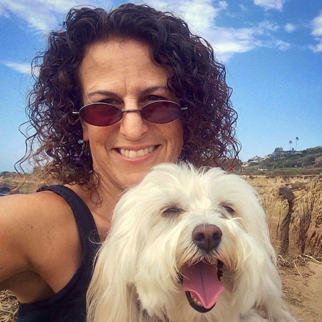 Jennifer with her dog Daisy